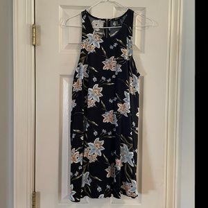 Black Floral Print Dress